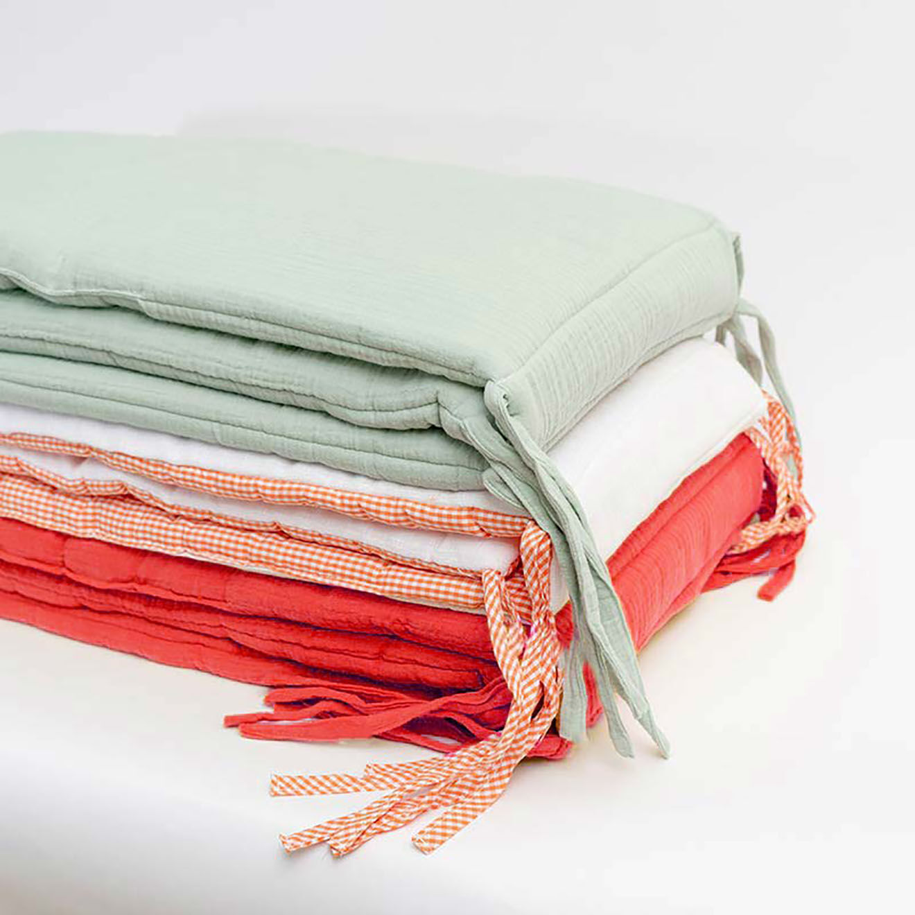 Papate Tour de Lit en Coton Bio fraise - 30x190 cm