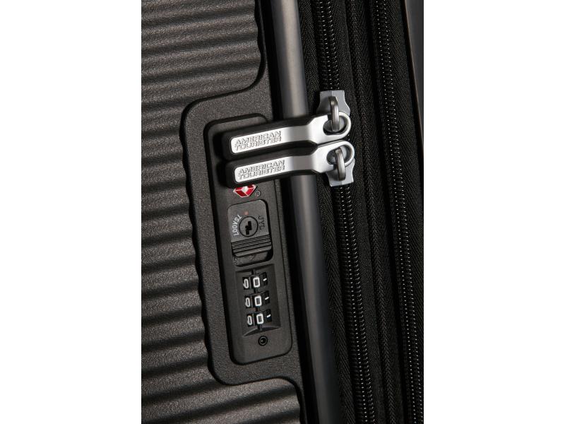 American Tourister Reisekoffer Soundbox 35.5 l, Bass Black Kabinentauglicher Reisekoffer mit 4 Rollen