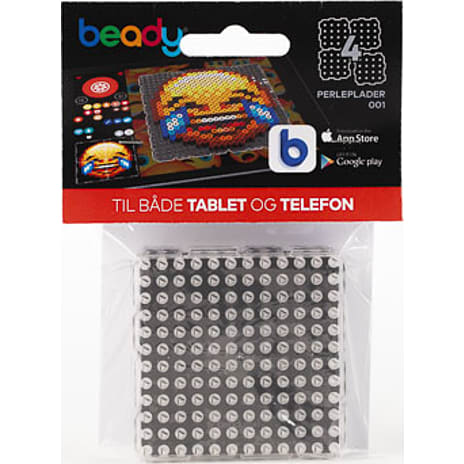Beady perleplade 6 x 6 cm 4 stk.
