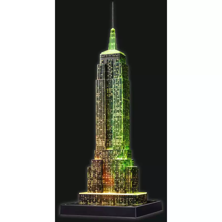 Ravensburger Empire State Building bei Nacht bunt
