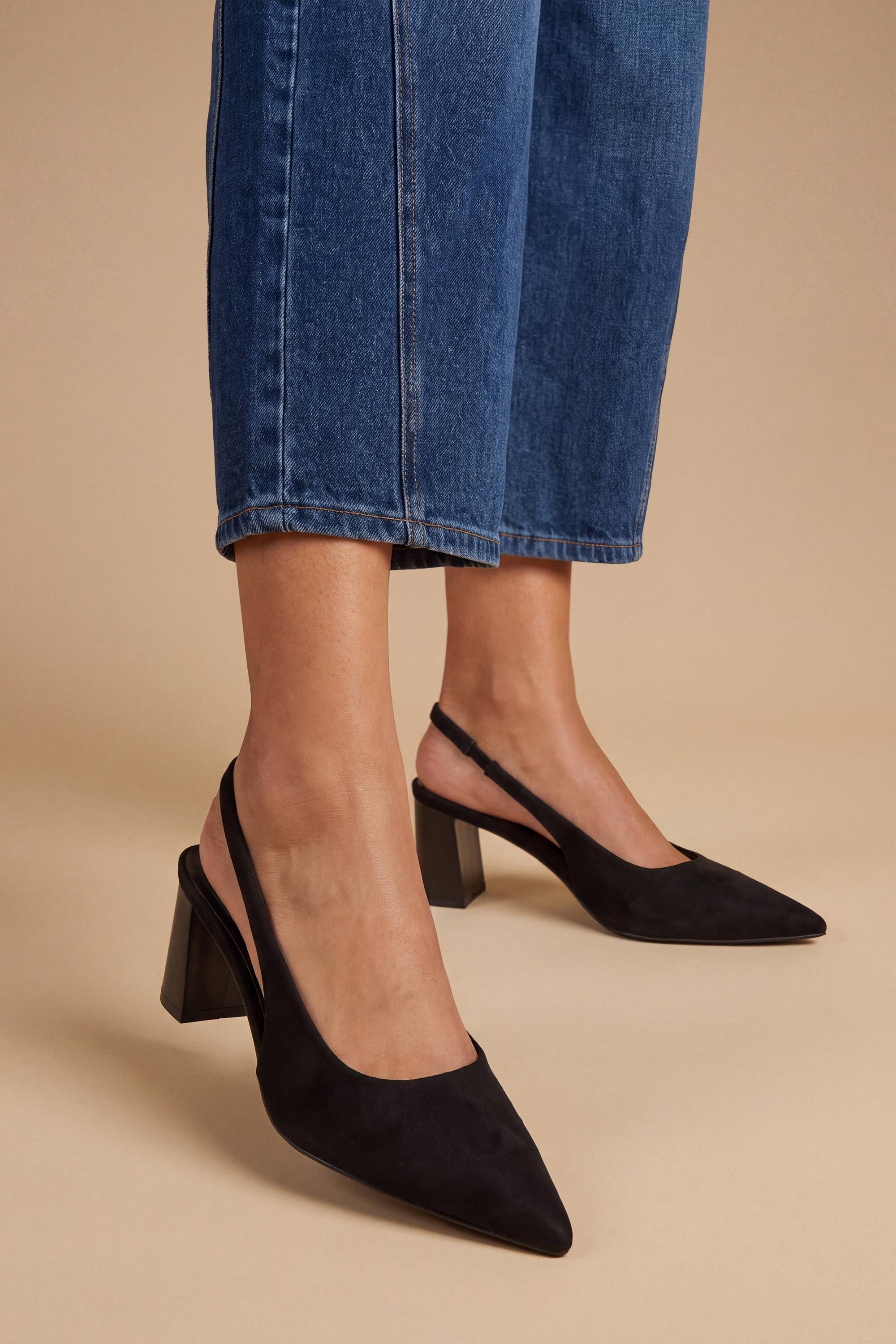 Oasis Escarpins Abigail À Bride Arrière Et Talon Bloc En Synthétique