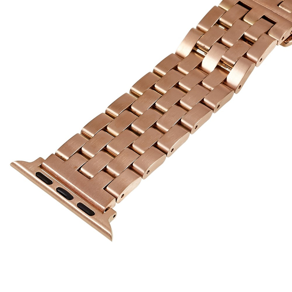 Apple Watch (49/46/45/44 mm) Edelstahl Glieder Armband mit Butterfly Verschluss - Roségold