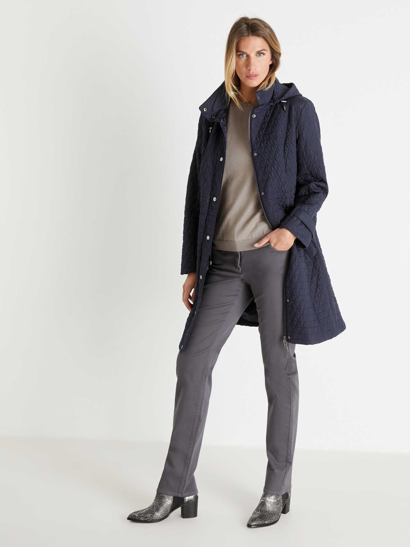 Parka longue matelassée déperlante