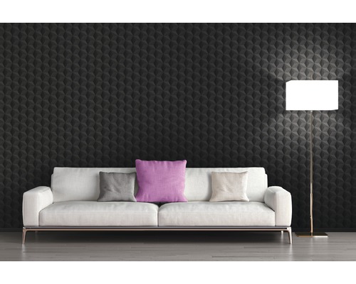 Vliesbehang 96255-2 New Life Cube grijs glitter