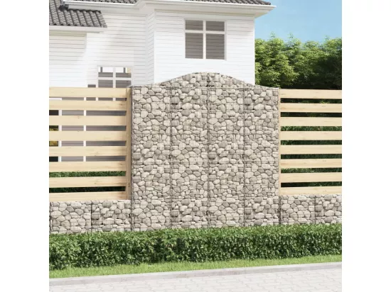 Paniers à gabions arqués 5 pcs 200x30x220-240 fer galvanisé