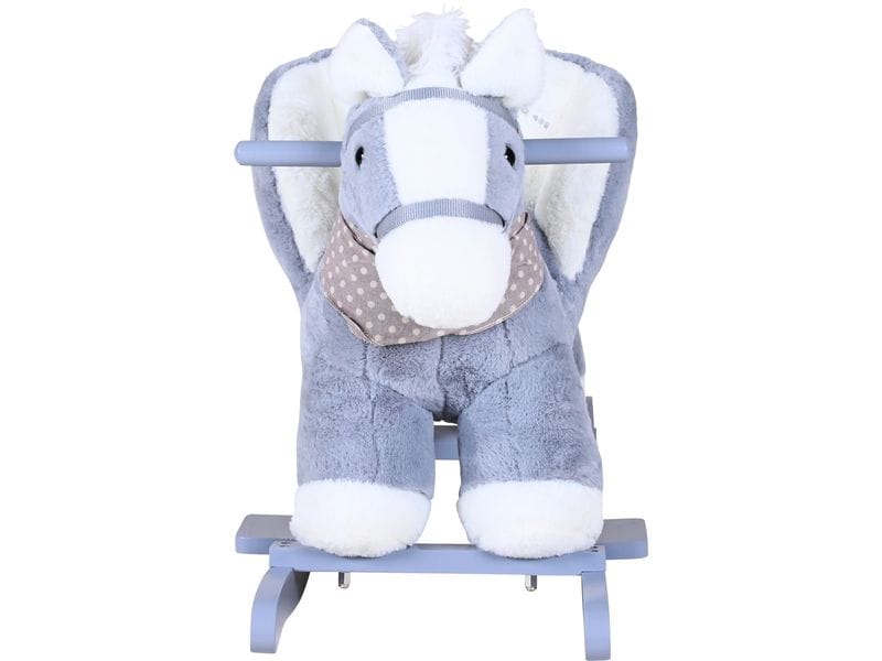 Knorrtoys Schaukeltier Pferd Grau/Weiss Robustes Schaukelspielzeug