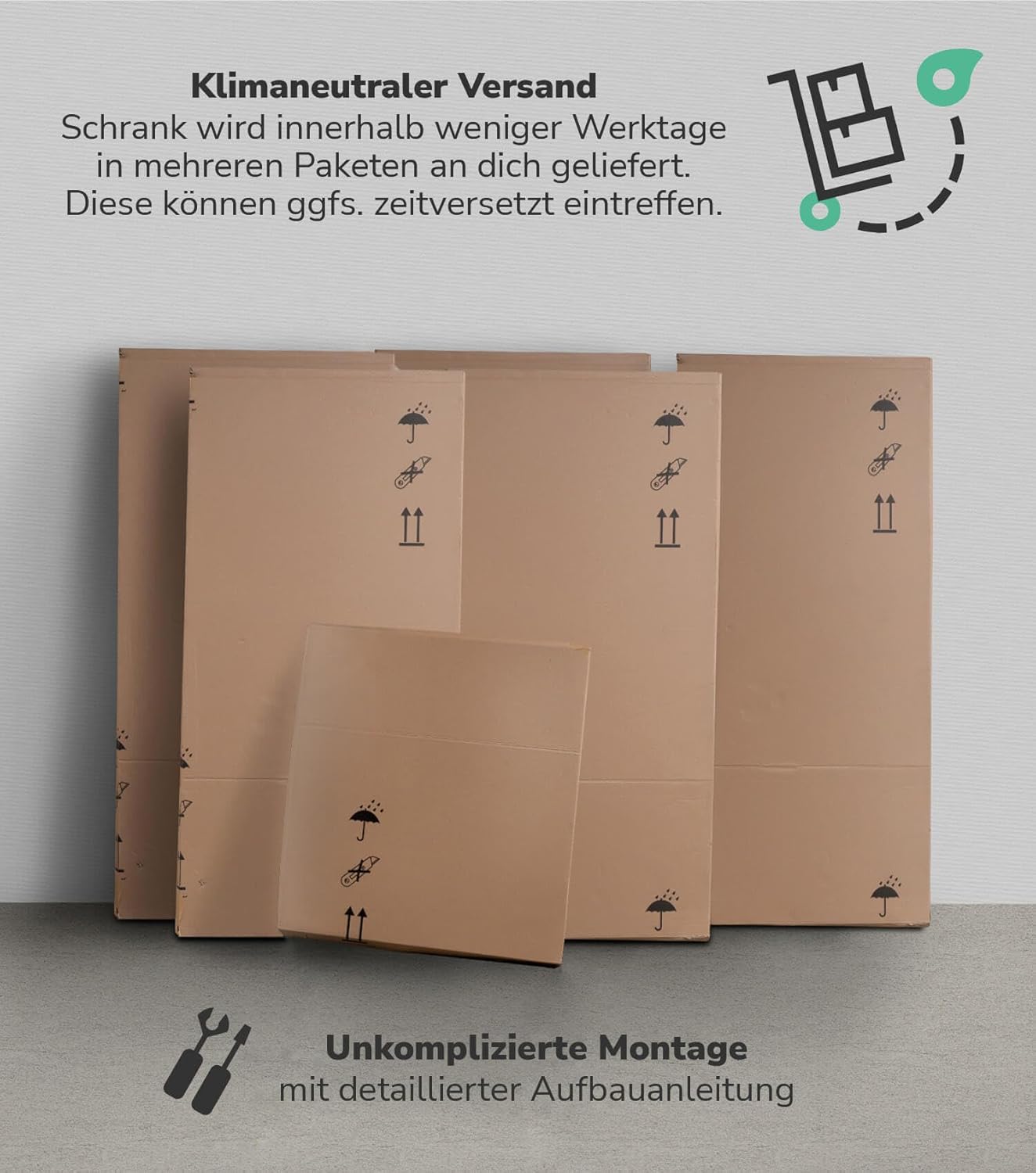 mokebo Kleiderschrank 234cm Höhe in Weiß 2-türig & 3 Schubladen 'Der Grenzenlose', deckenhoher Schlafzimmerschrank, Garderobenschrank, Drehtürenschrank o. Schrank Holz in 90x234x58 (BxHxT)