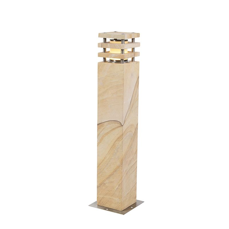 Moderne staande buitenlamp zandsteen 70 cm - Grumpy