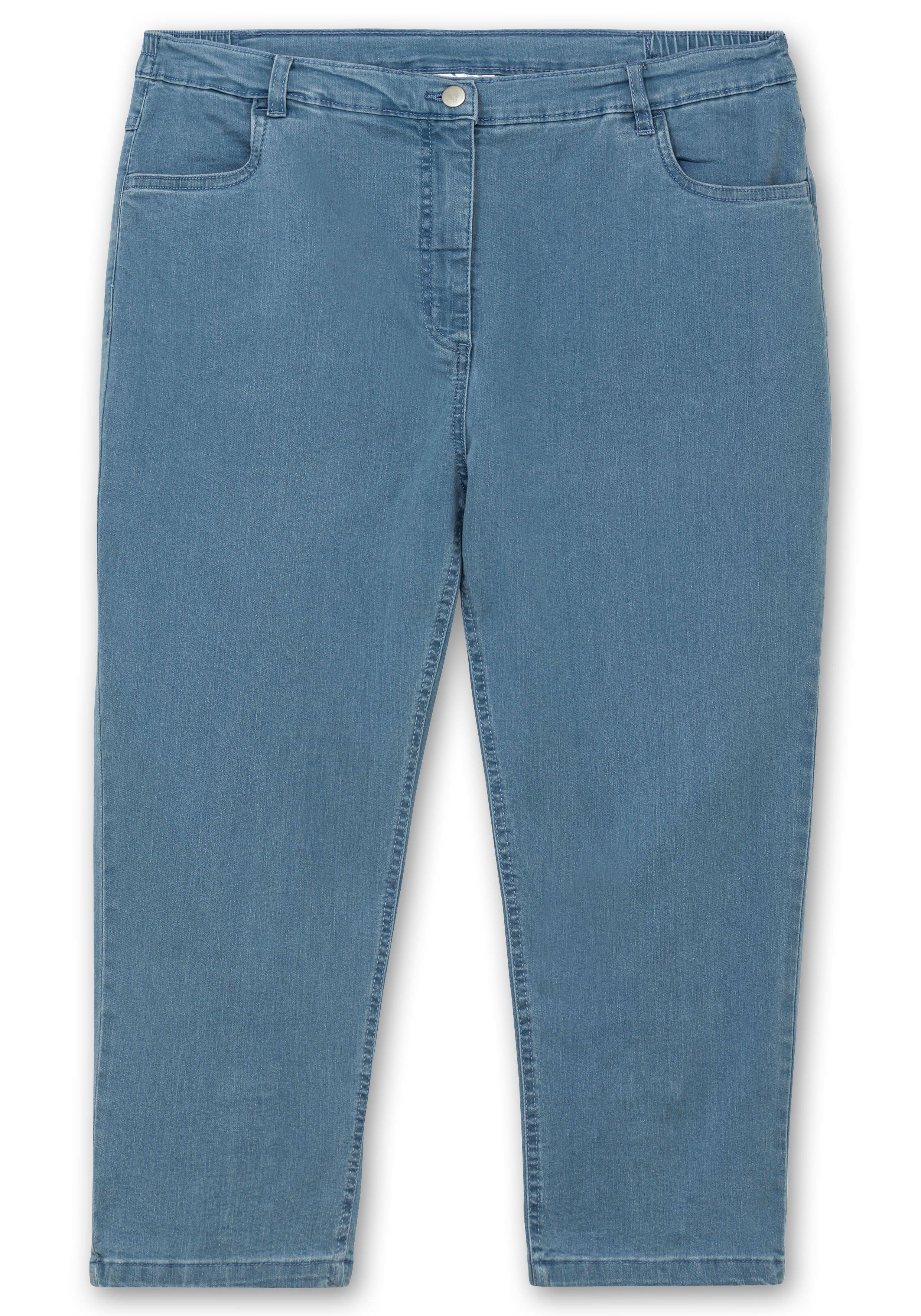 3/4-Jeans mit Zierschnürung hinten am Saum