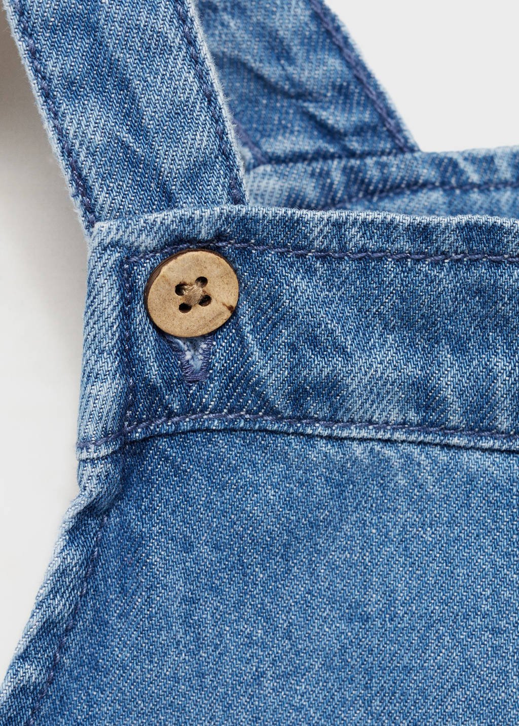 Mango Kids tuinbroek medium blue denim