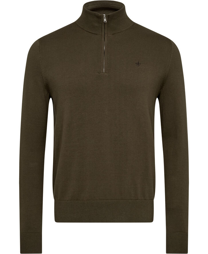 Morris Stockholm Brian Half Zip Olive