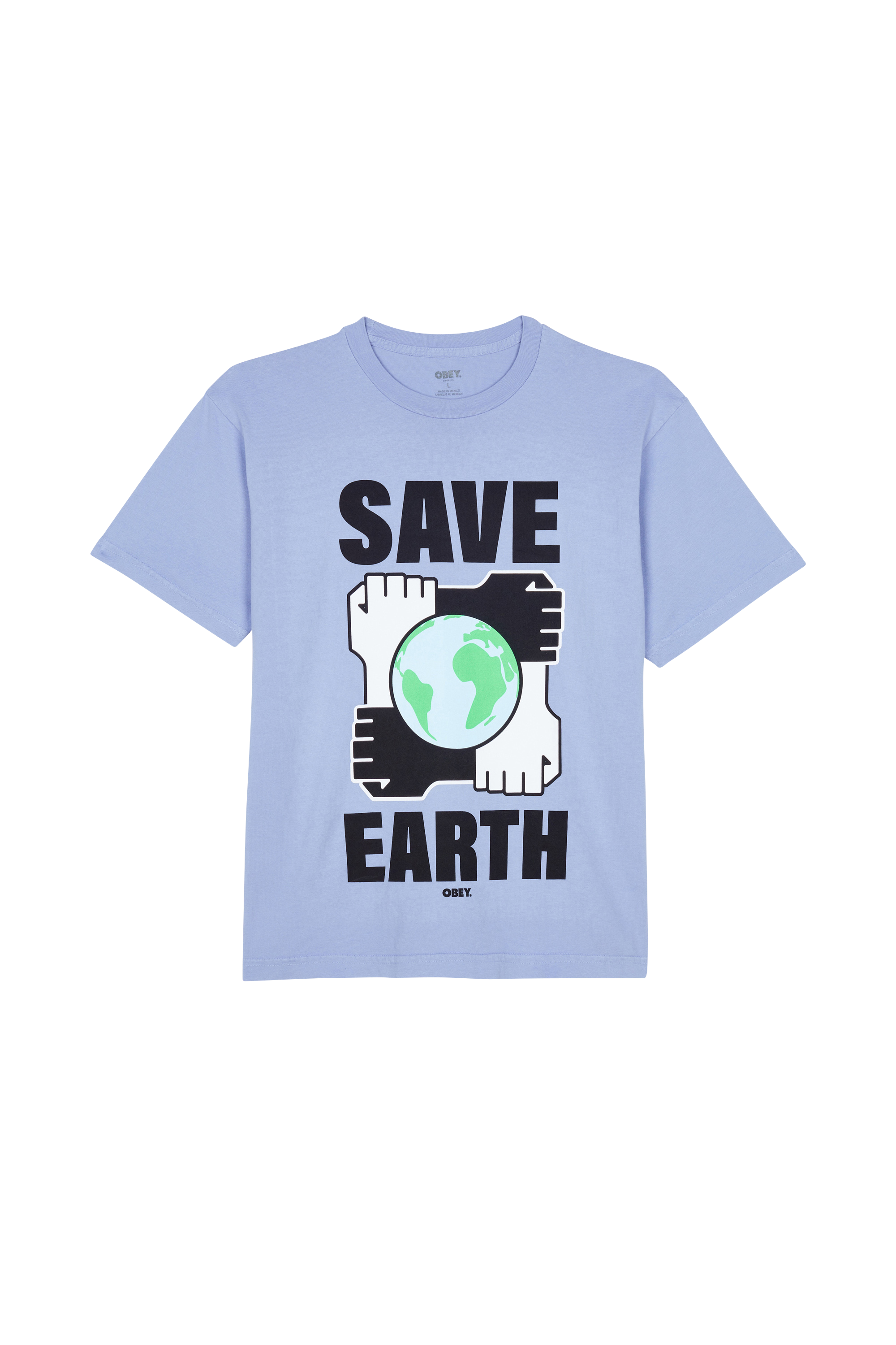 OBEY T-shirt SAVE EARTH Violet