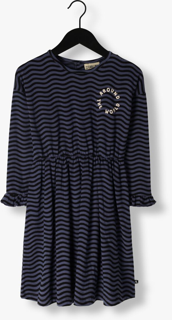 CARLIJNQ blauwe carlijnq midi jurk flow - dress with ruffles