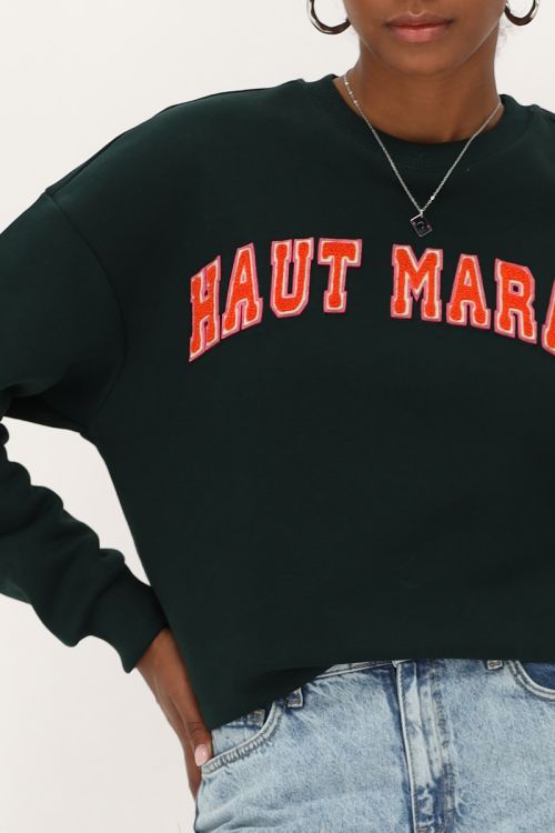 Donkergroene sweater 