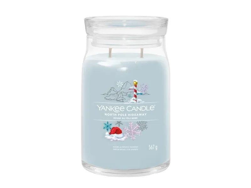 Yankee Candle North Pole Hideaway, Cylinder, Blå, 90 t, 1 stk