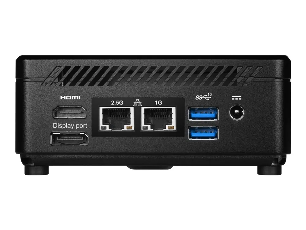MSI Cubi 5 12M 022BDE - Barebone - mini PC - 1 x Core i3 1215U / op til 4.4 GHz - RAM 0 GB - UHD Graphics - Gigabit Ethernet, 2.5 Gigabit Ethernet, IEEE 802.11ax (Wi-Fi 6E), Bluetooth 5.3 - sort