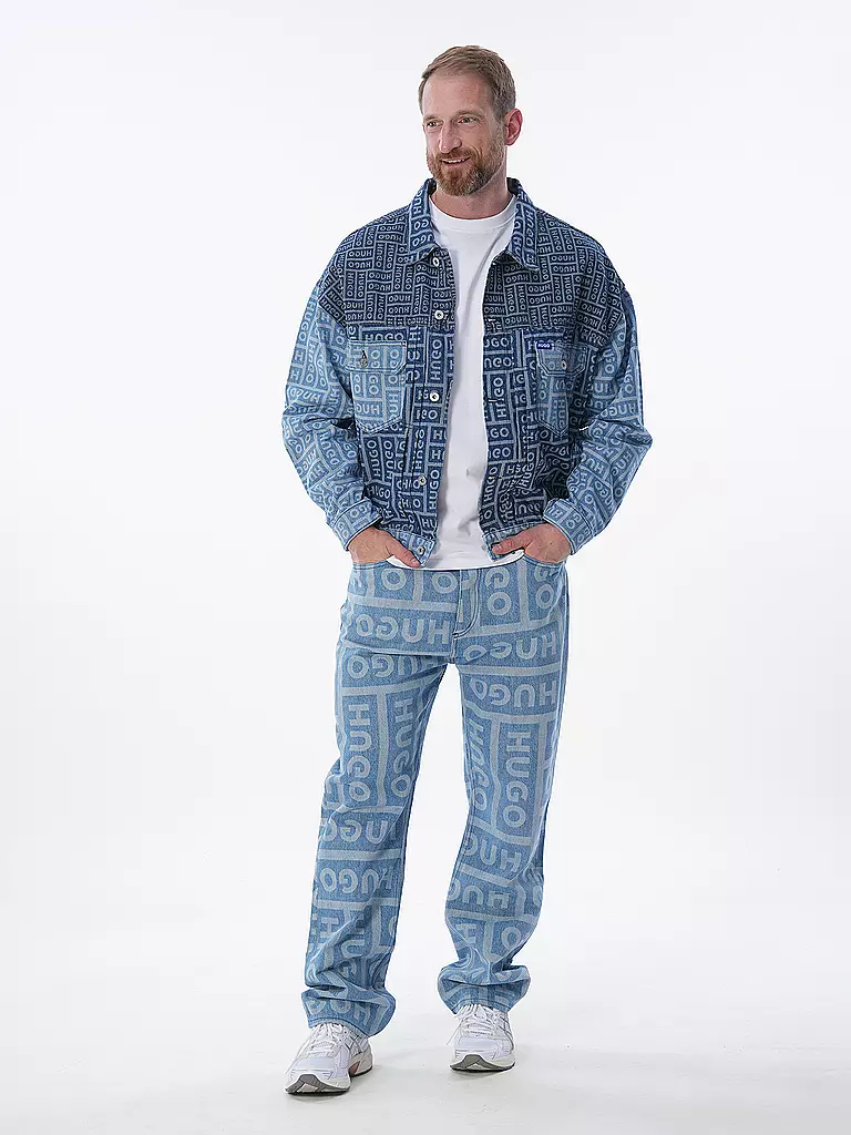 HUGO Jeans Baggy Fit NATE blau