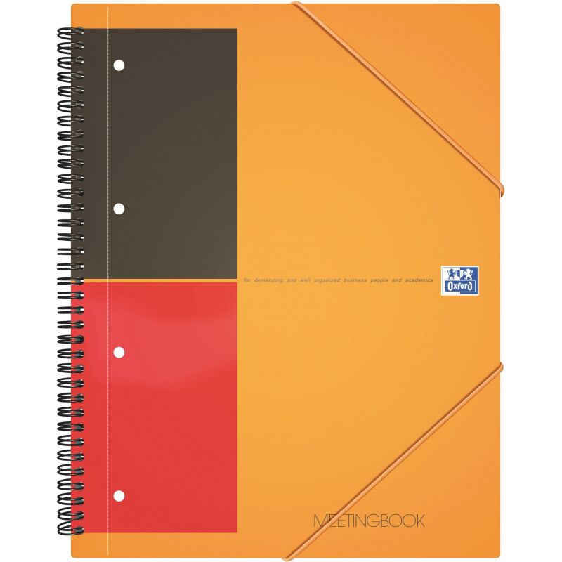 Cahier spirale Oxford International Meetingbook 24 x 32 cm - blanc ligné - 160 pages