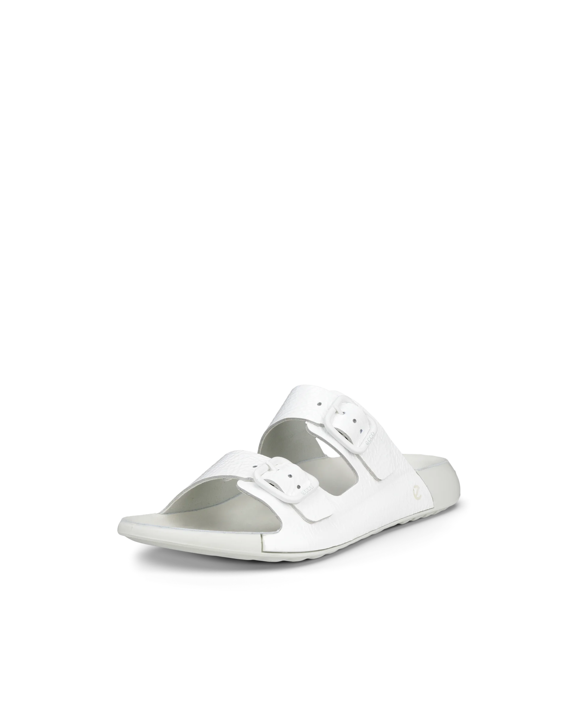 ECCO COZMO W Damen Ledersandale mit zwei Riemen Weiß