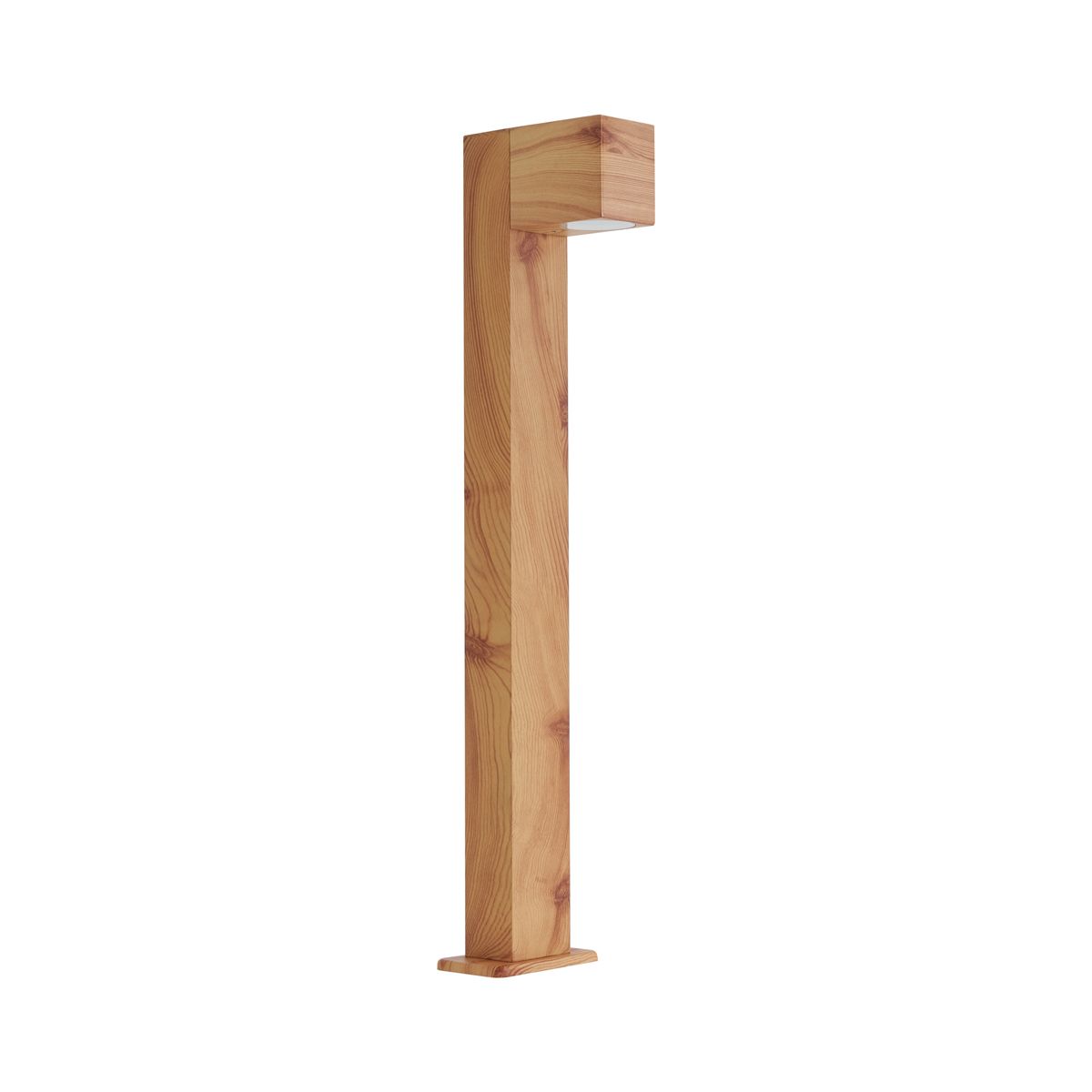 Moderne staande buitenlamp aluminium met hout print 65cm IP44 - Baleno