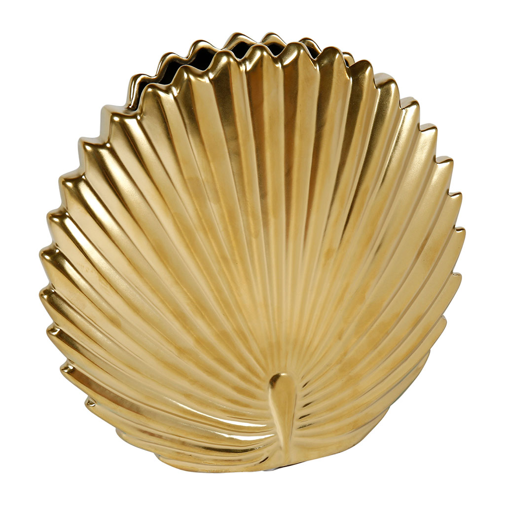 Vase déco céramique soleil doré 18.5x18cm