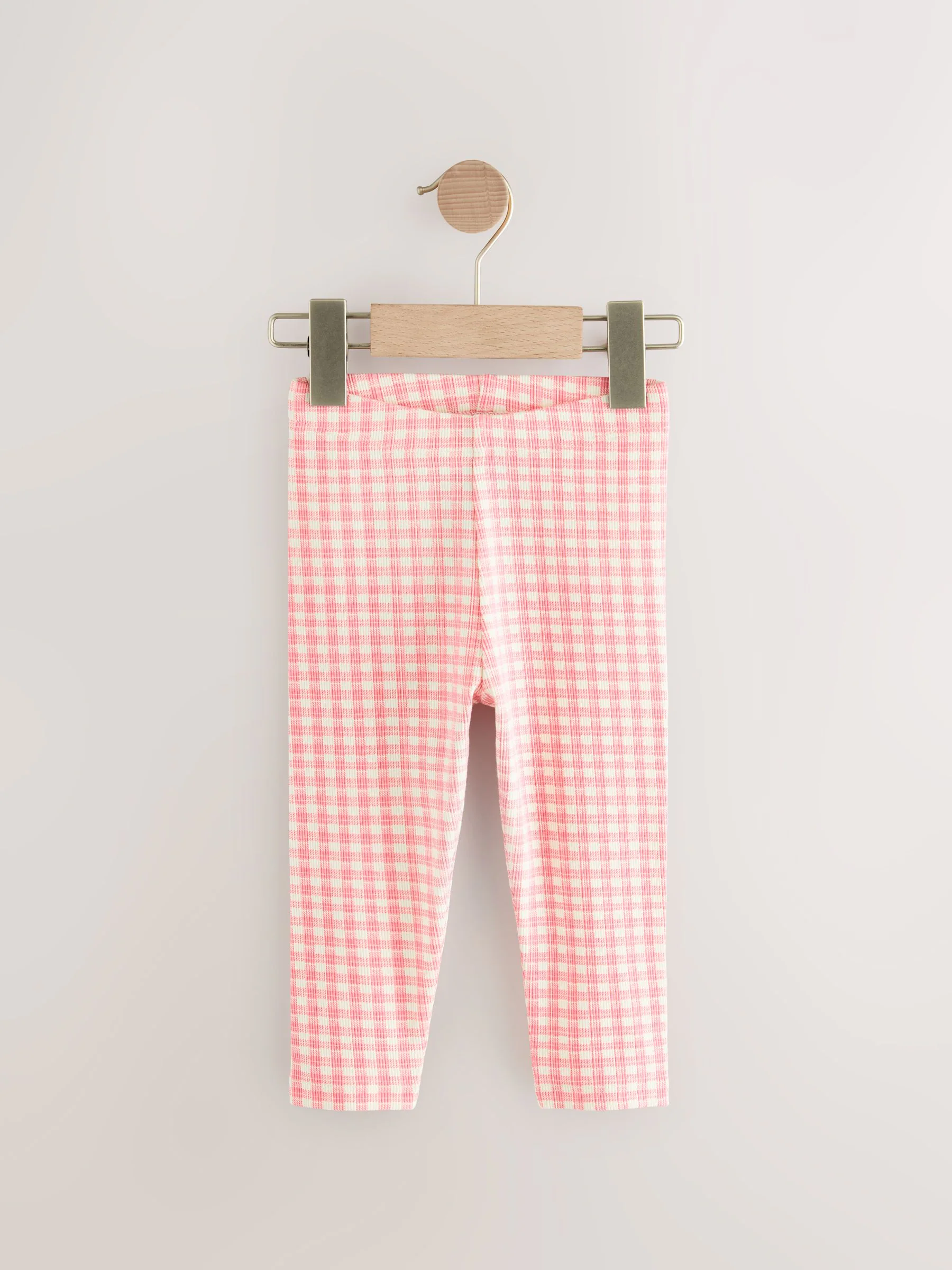 Lichtroze - Verpakking van 5 geribbelde Leggings (3mnd -7jr)