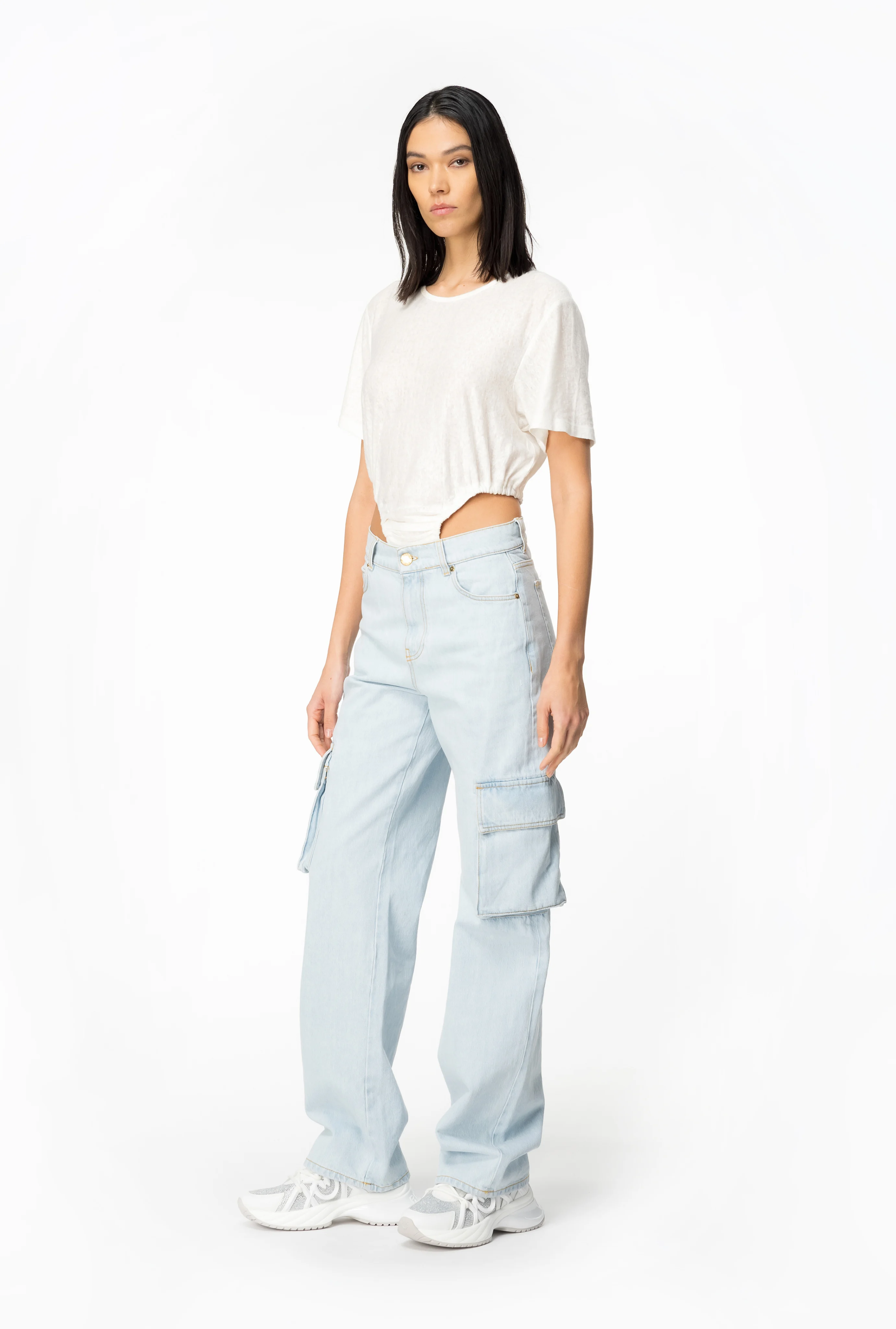 Jean cargo baby blue | Bleu