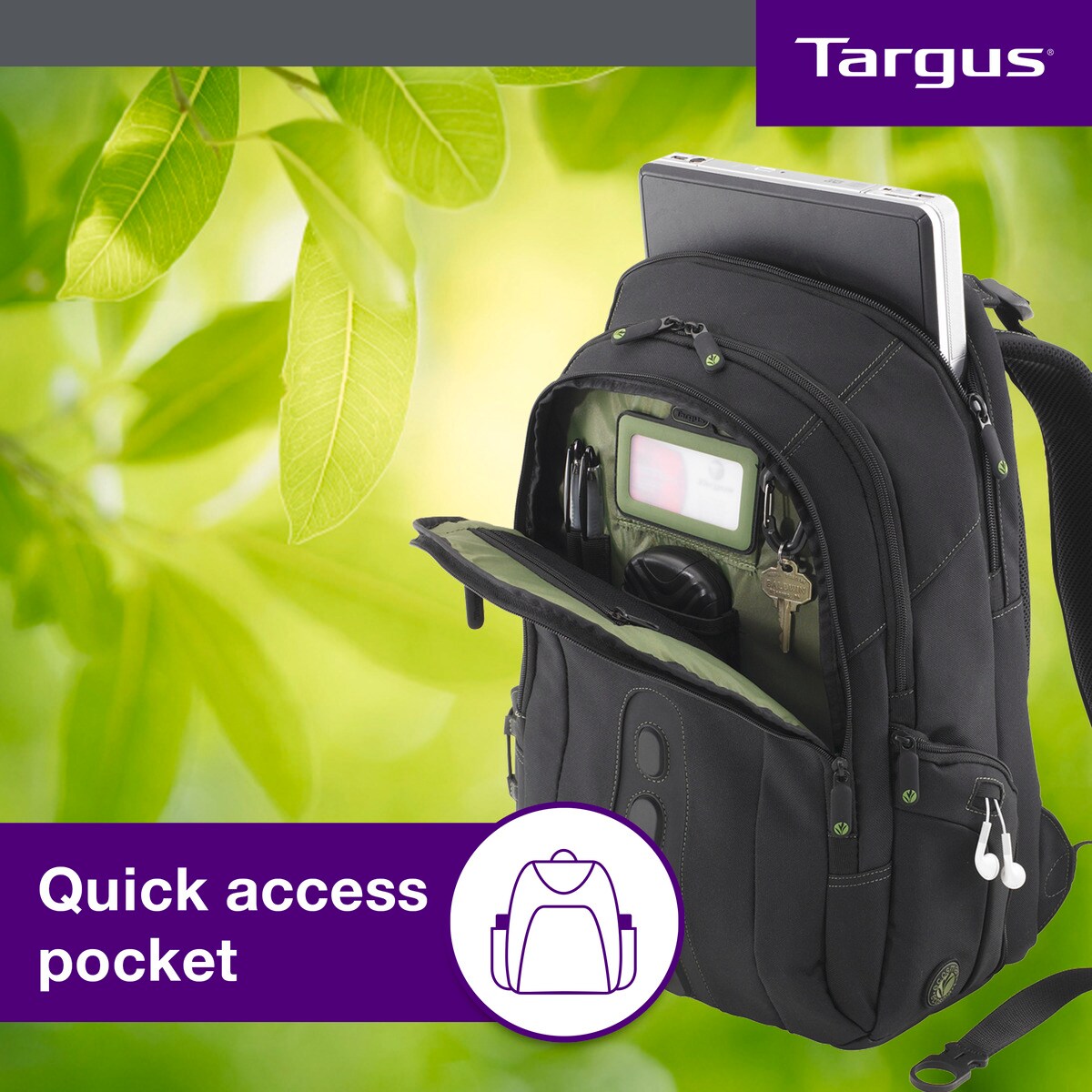 Targus Eco Spruce Laptop Rucksack 39,6cm (15-15.6