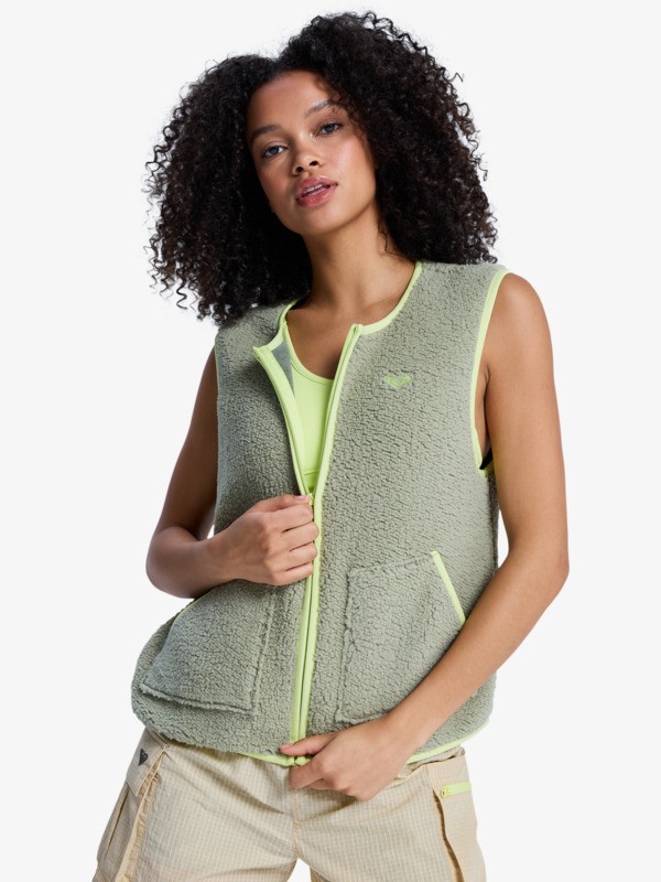 Boundless Spirit Veste sans manches en polaire Vert Femme