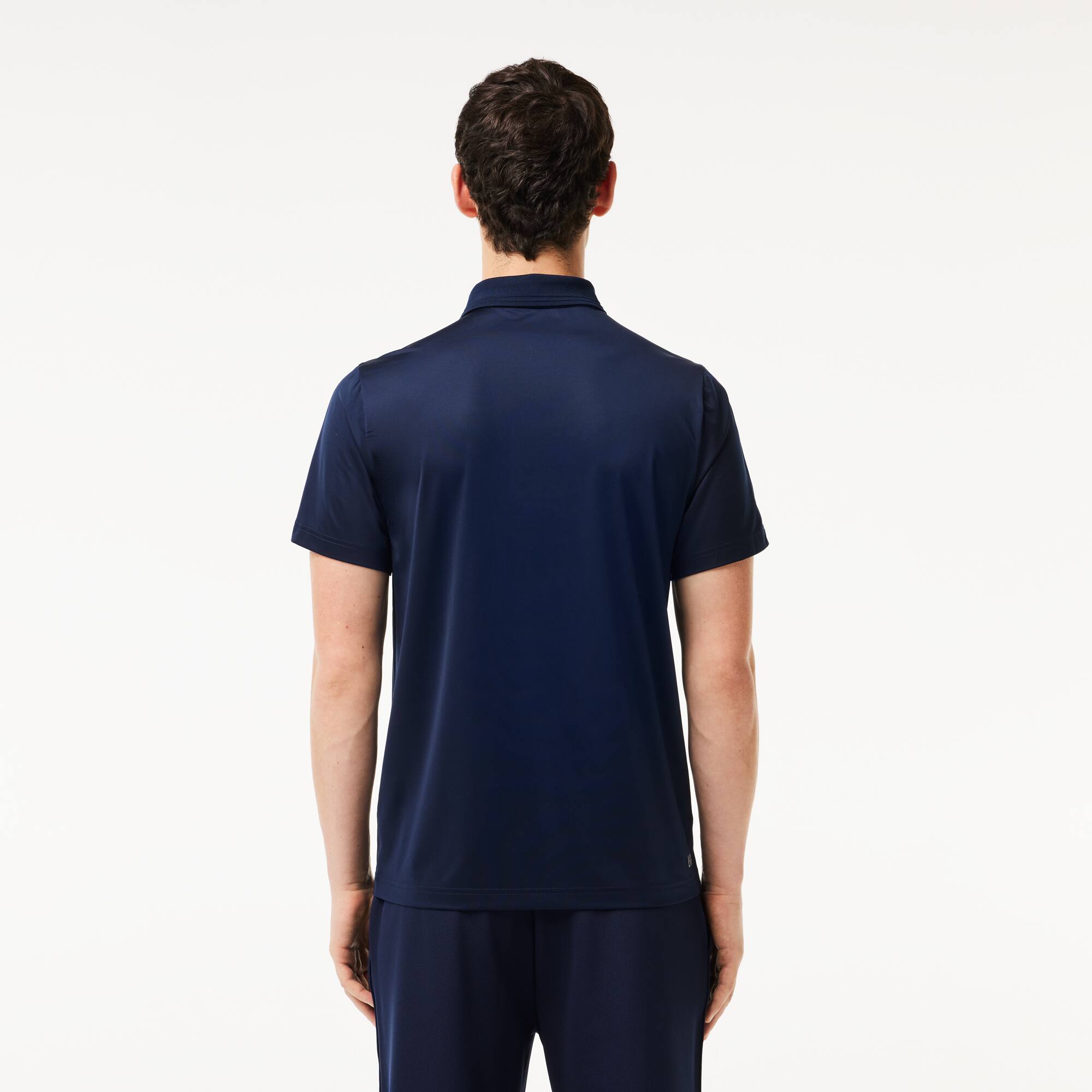 Tennis Poloshirt aus recyceltem Jersey Kurze Ärmel - Blau - Lacoste - Herren