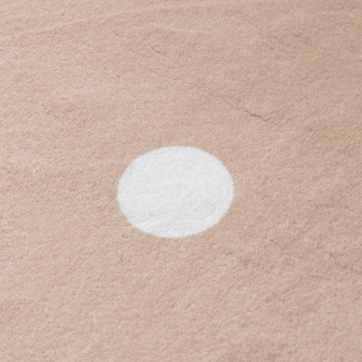 Rond wasbaar vloerkleed - Cloudy Stippen Beige