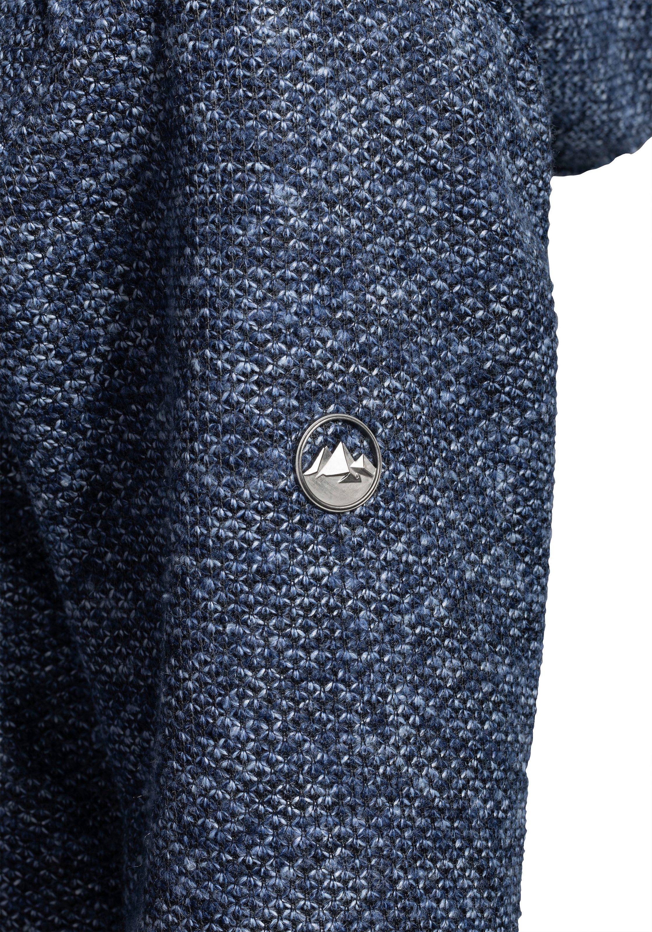 Polarino Strickmantel , atmungsaktiv und wärmeisolierend. Strickoptik aussen, Fleece innen.