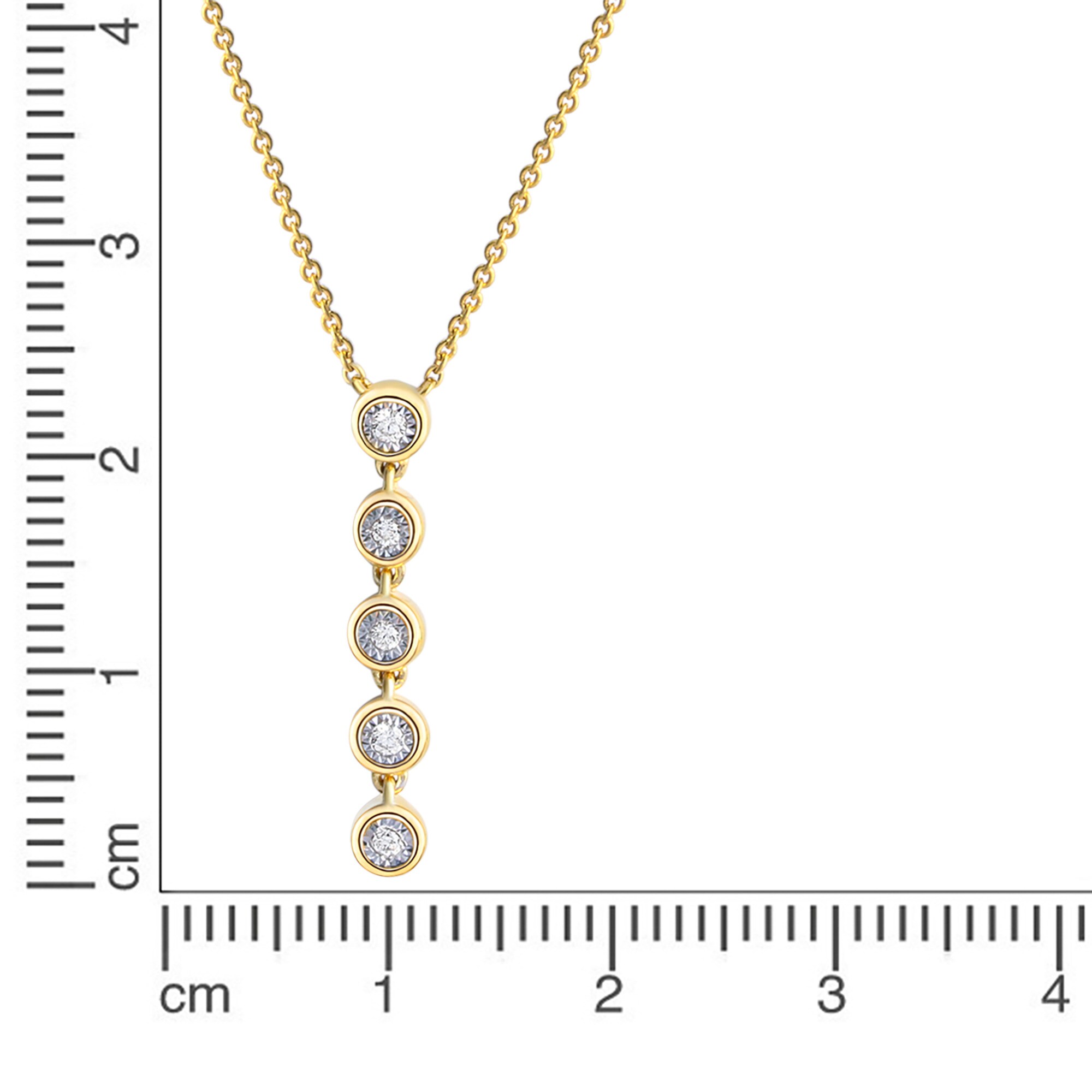 Diamonds by Ellen K. Halskette Gold 585 zweifarbig mit 5x Brillant zus. 0,05ct.