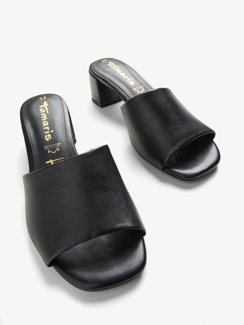 Leren Slipper - zwart