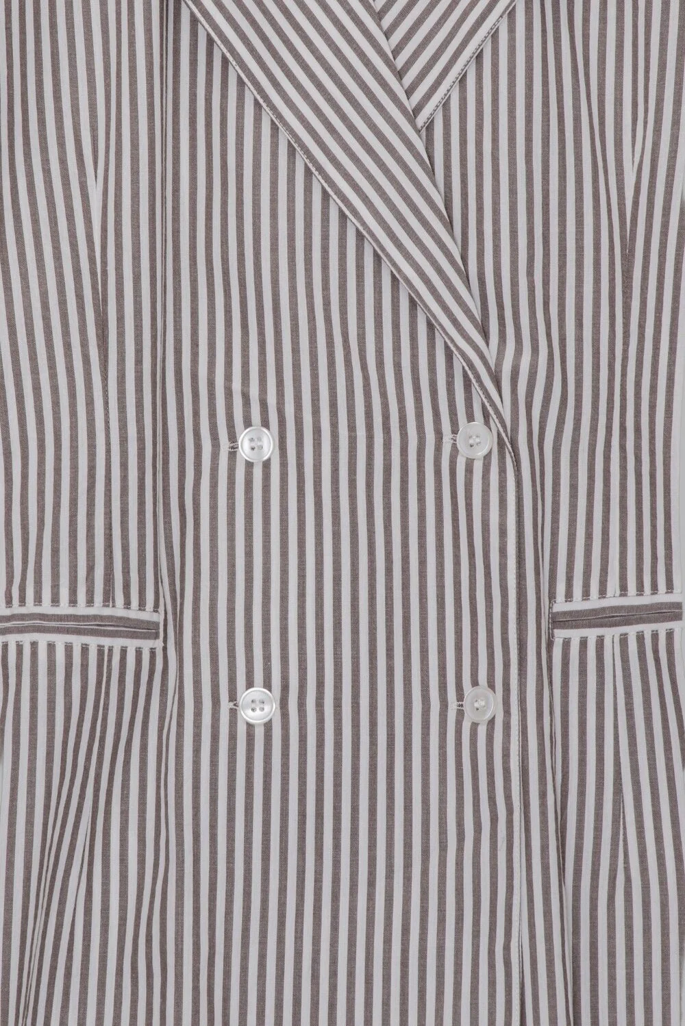 Moshi Moshi Mind  Viva Stripe skjorte - dark taupe / ecru
