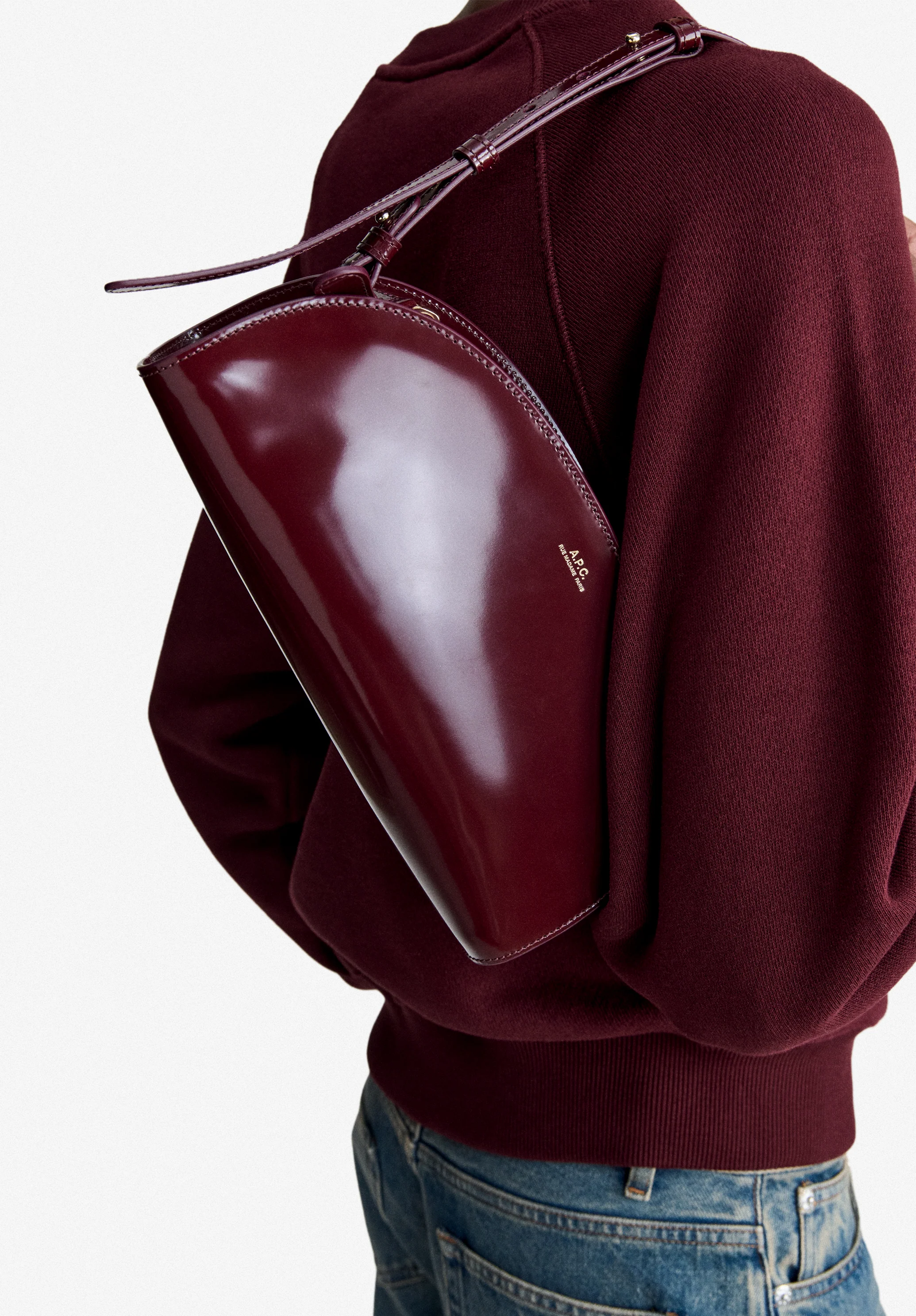 Sac Demi-Lune Shoulder - Bordeaux