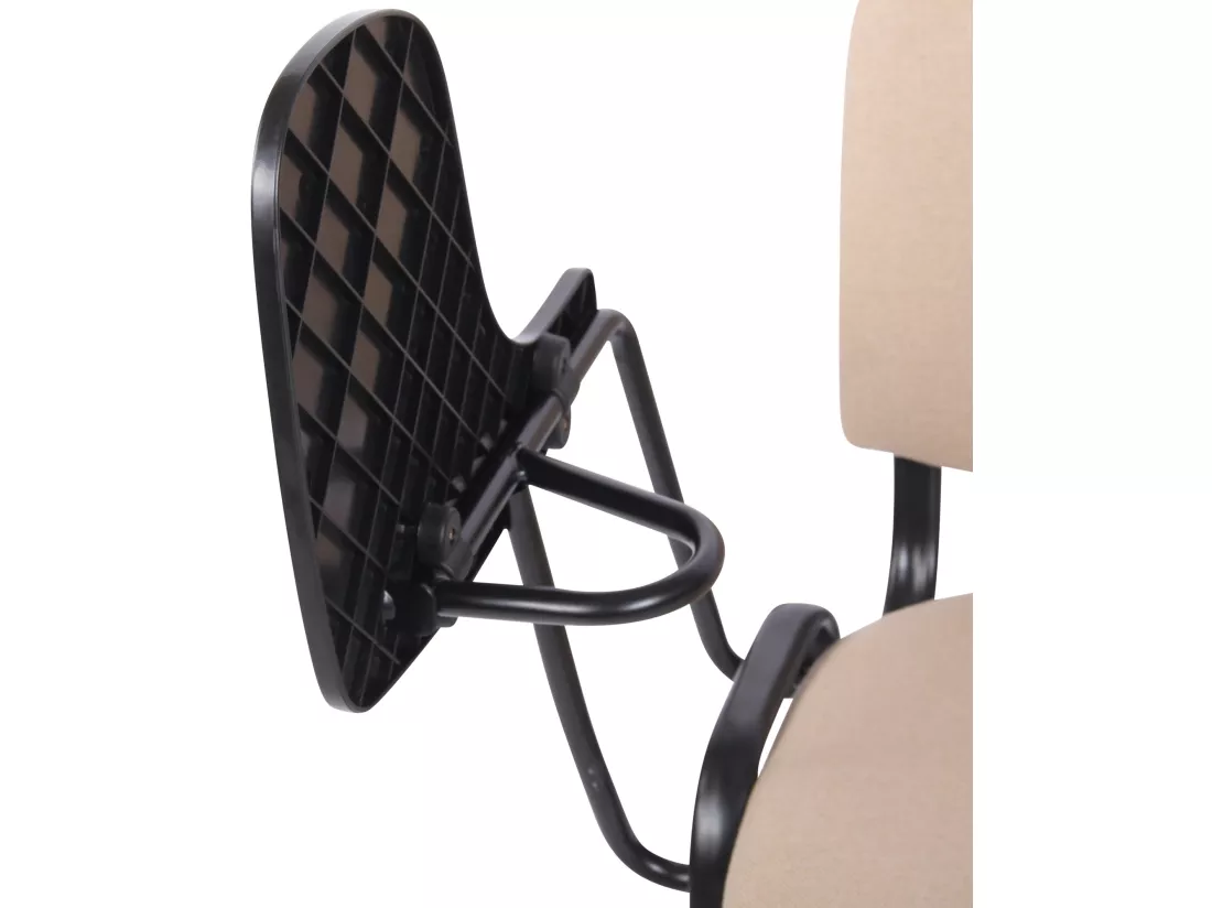 Chaise de salle à manger - Tissu & Métal noir mat - Crème - Ken mit Klapptisch