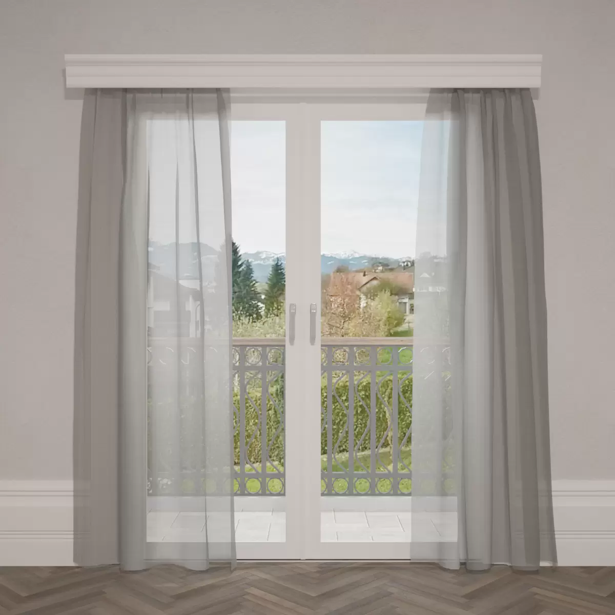 Tagvorhang Voile Anthrazit