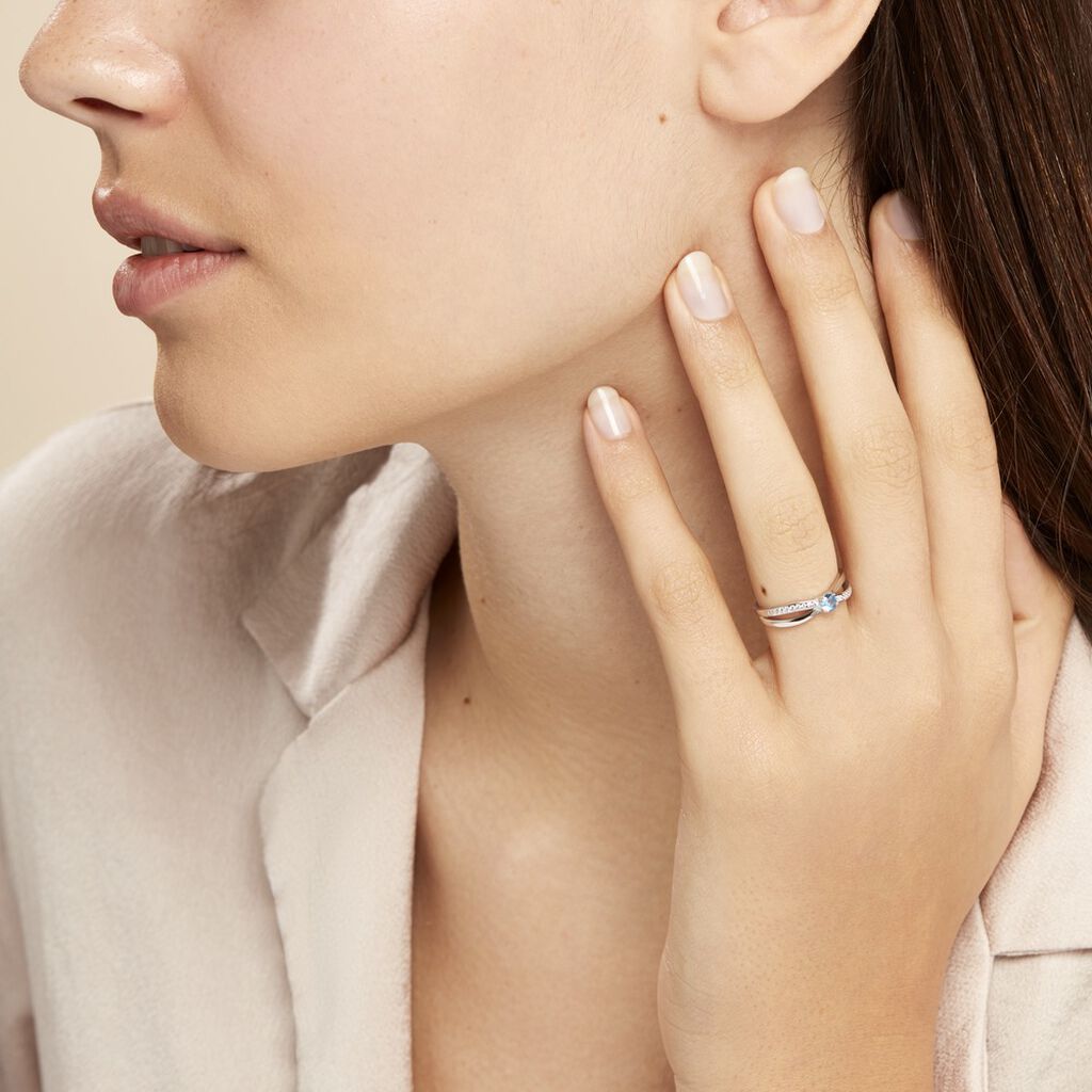 Bague Bertheline Argent Blanc Oxyde De Zirconium