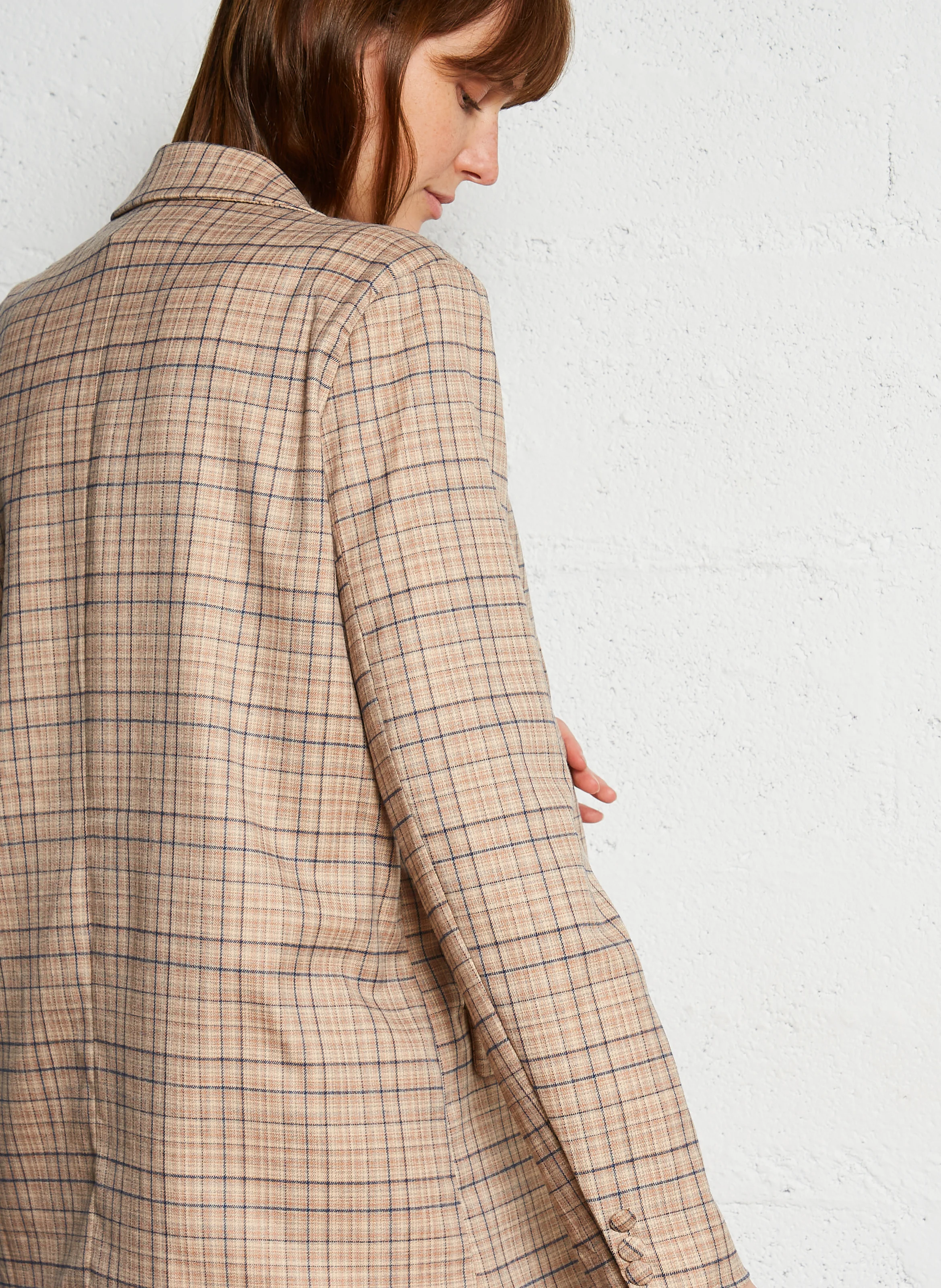 VICTOIRE - veste tailleur droite à carreaux | Multicolore