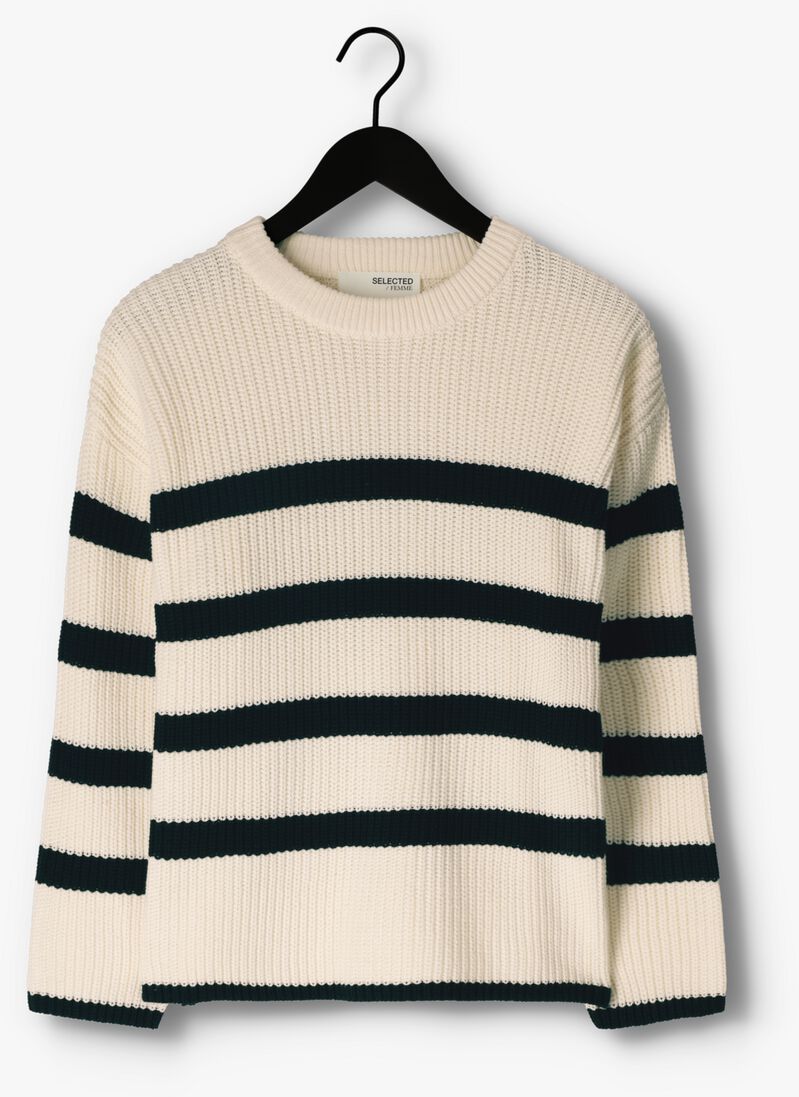 SELECTED FEMME witte selected femme trui slfbloomie ls knit o-neck b