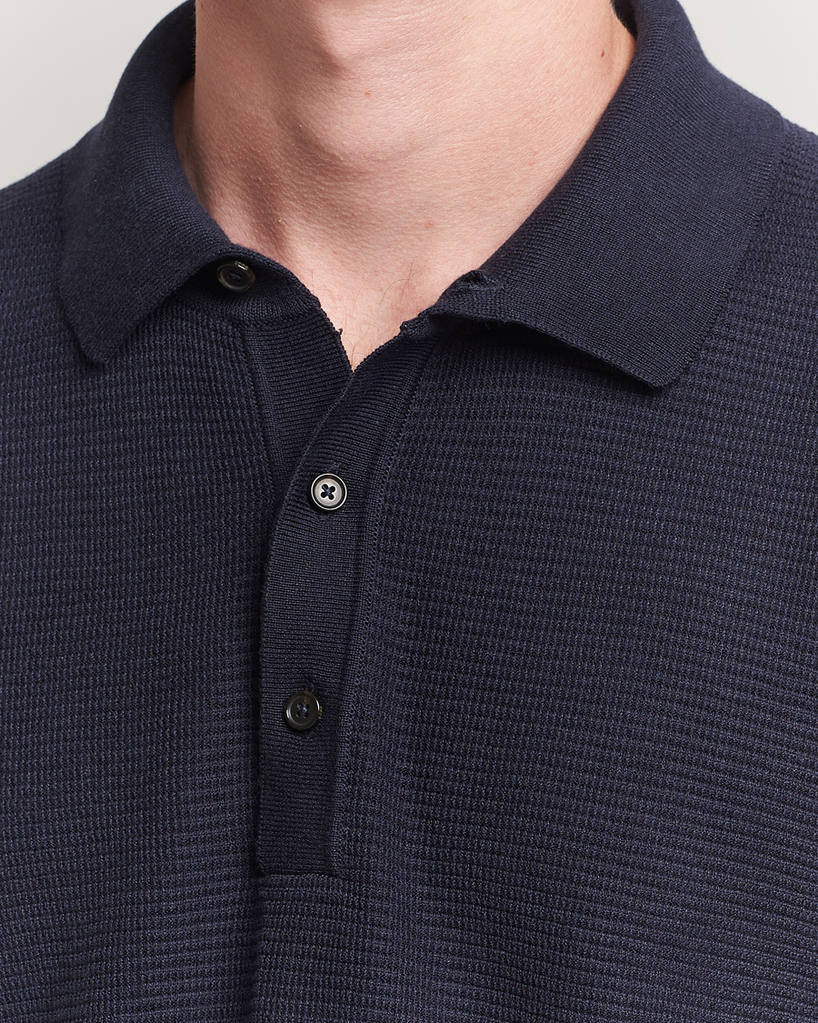 BOSS BLACK Lanotti Knitted Polo Dark Blue
