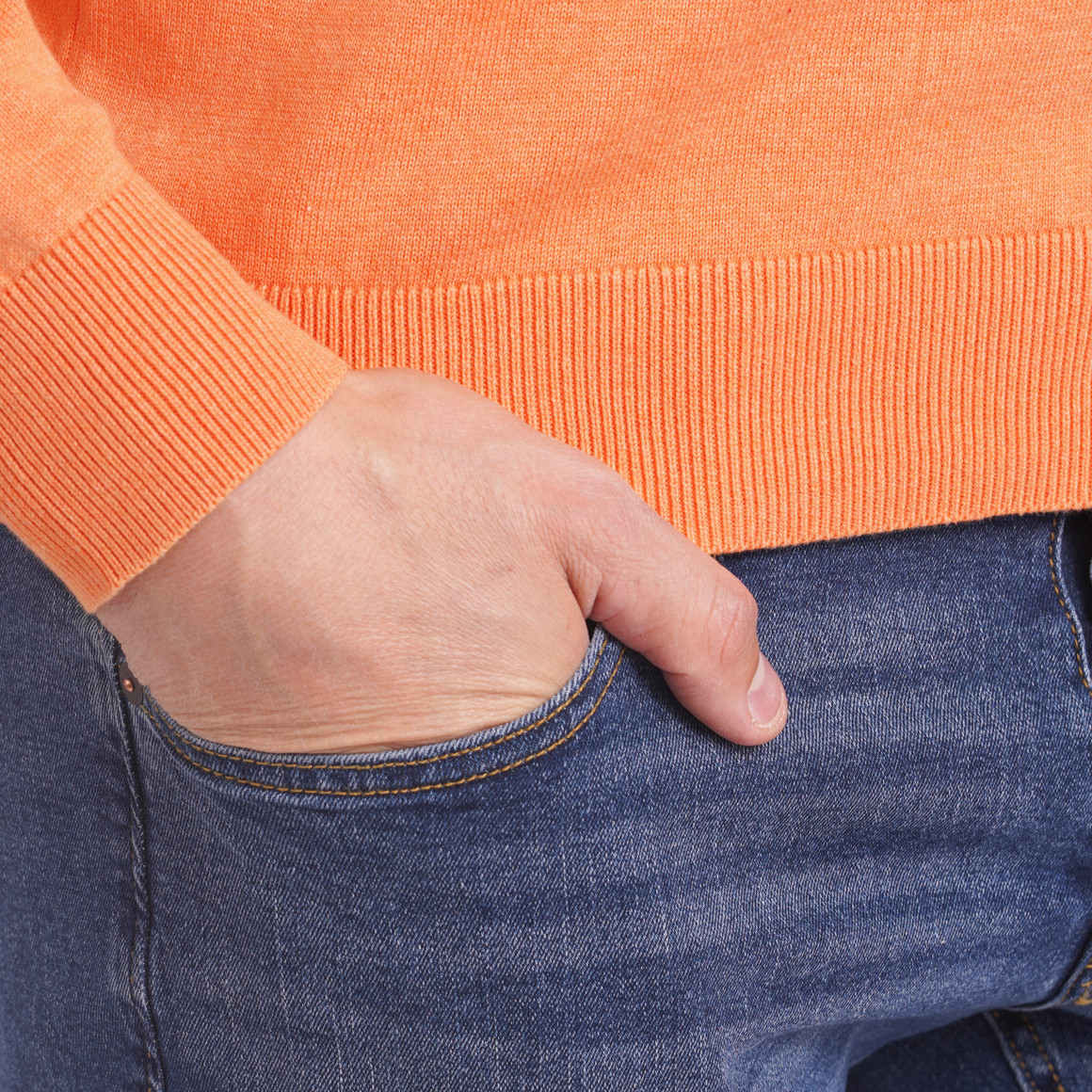 VanVaan Herren Pullover mit V-Ausschnitt orange