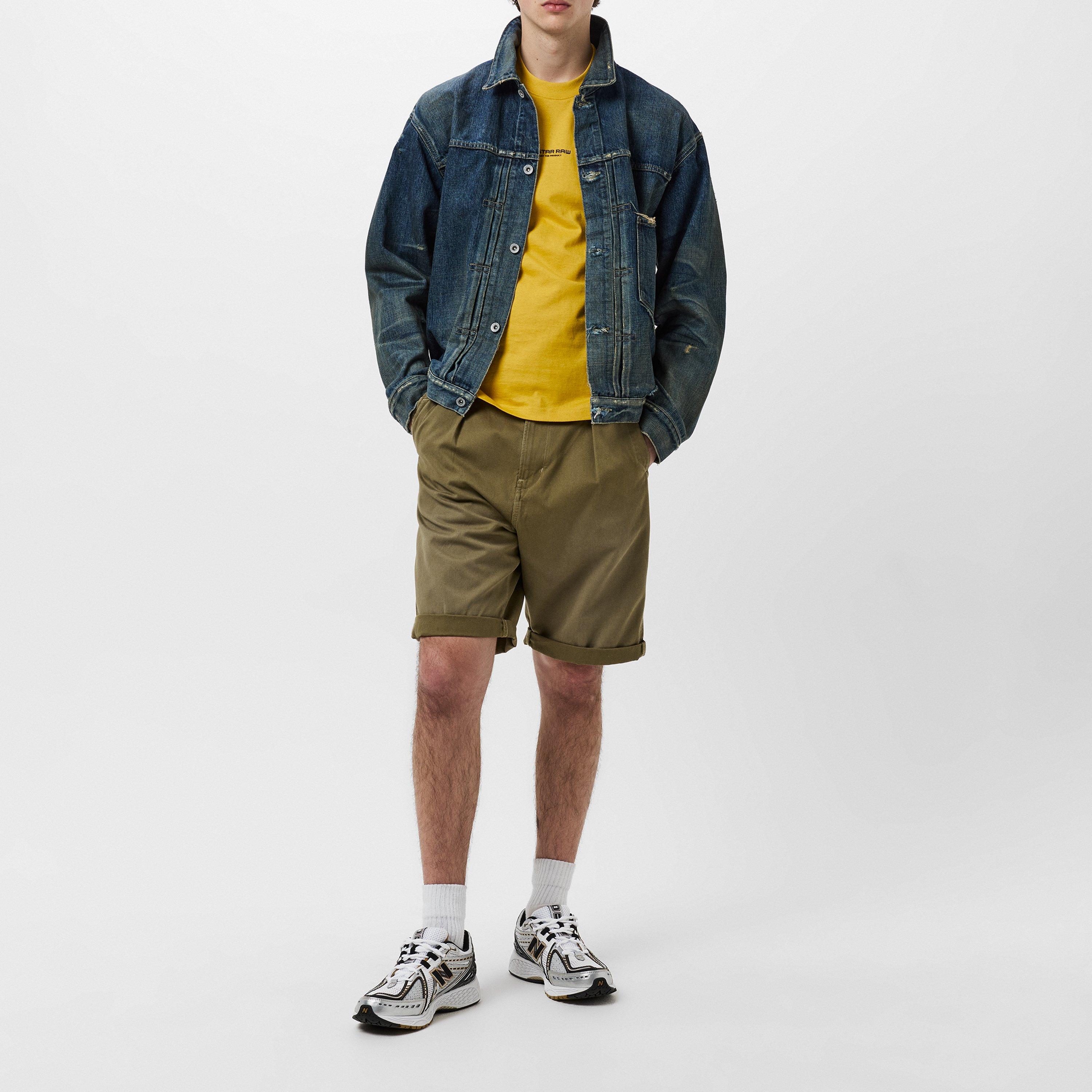 G Star Pleated Chino Shorts