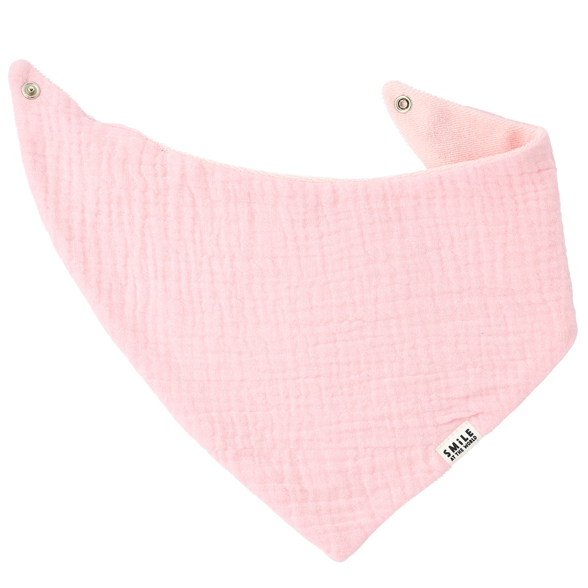 Topomini Baby Musselin-Bandana mit Frottee-Innenseite rosa