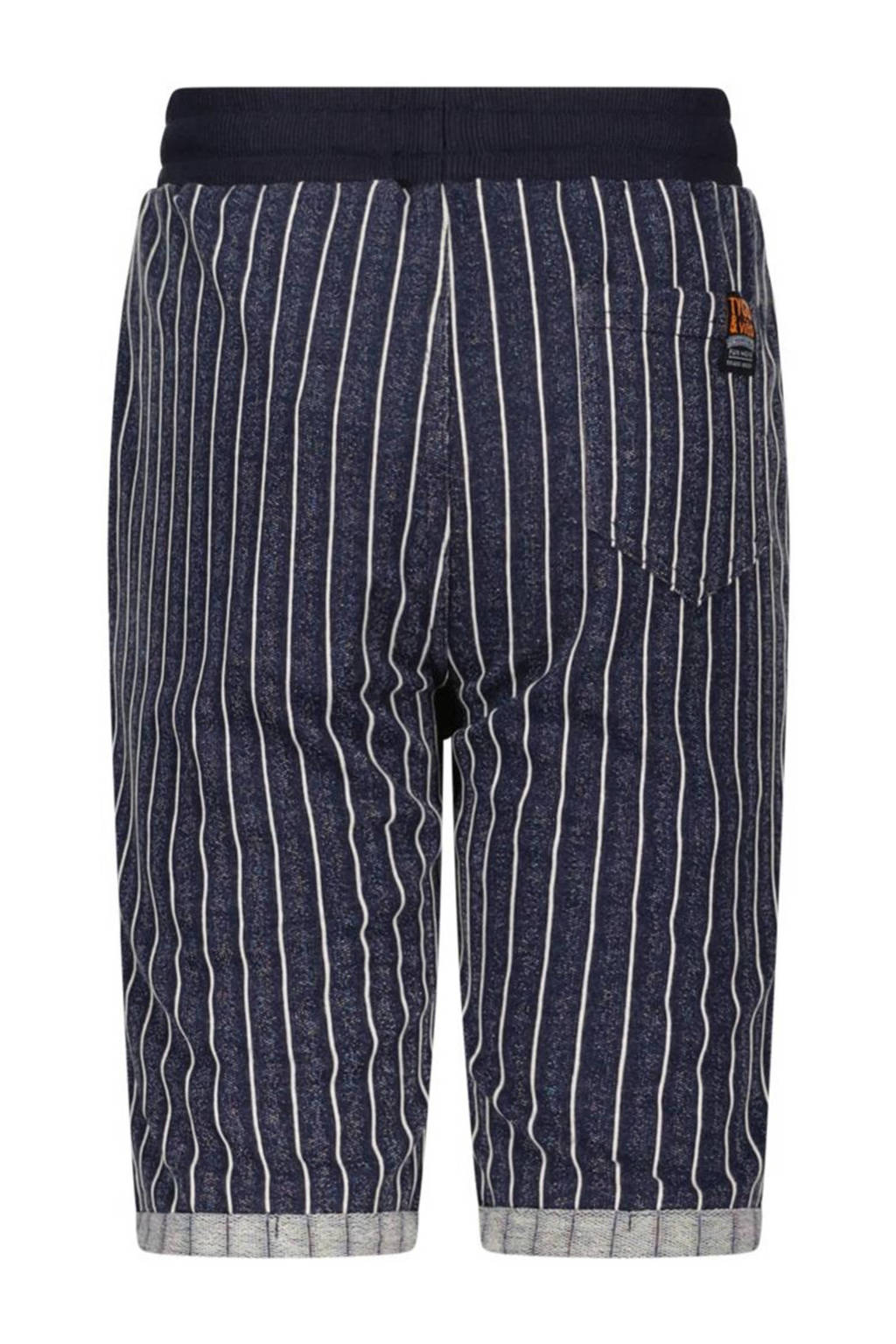 TYGO & vito gestreepte regular fit casual short Billy donkerblauw