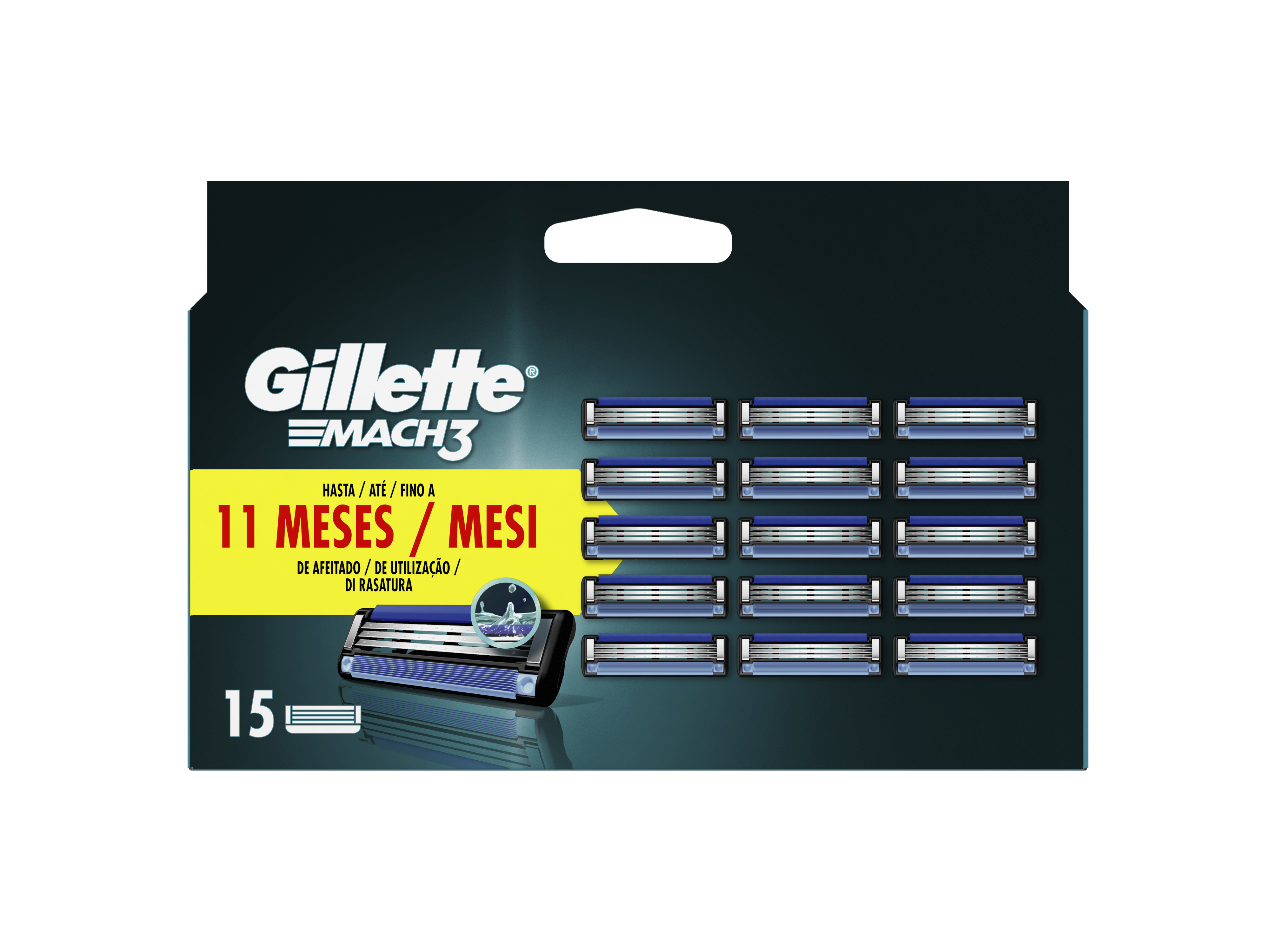 RECARGA DE LÂMINAS MACH3 GILLETTE 15 UN