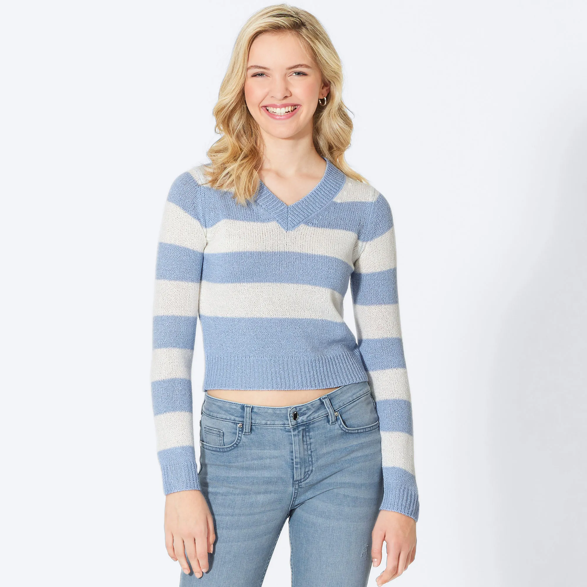 Damen-Pullover mit Streifenmuster