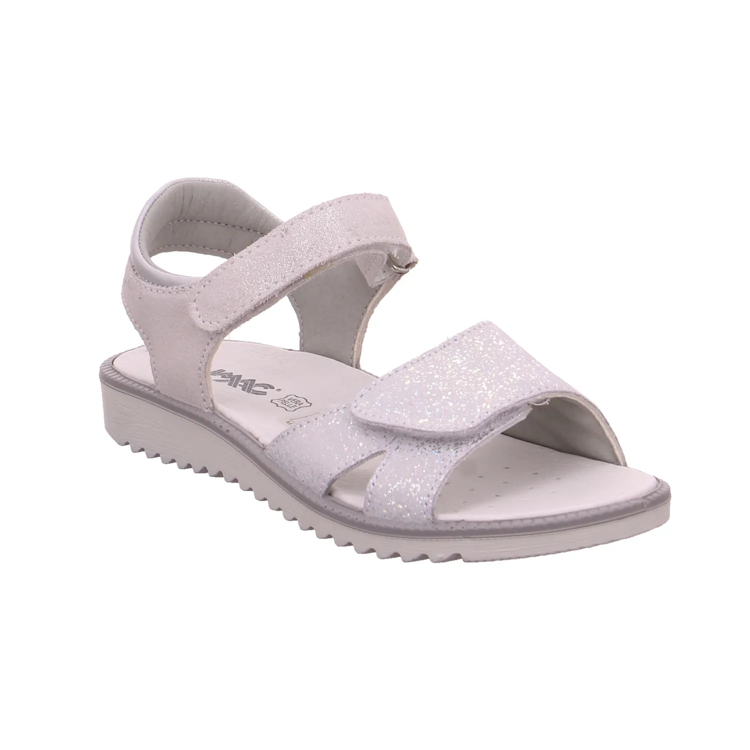 SCHUHENGEL Mädchen-Sandale Weiss Leder  Sommerschuh