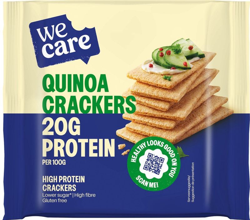 We Care - High Protein Quinoa Crackers - 100 Gram - Gezonde Snack